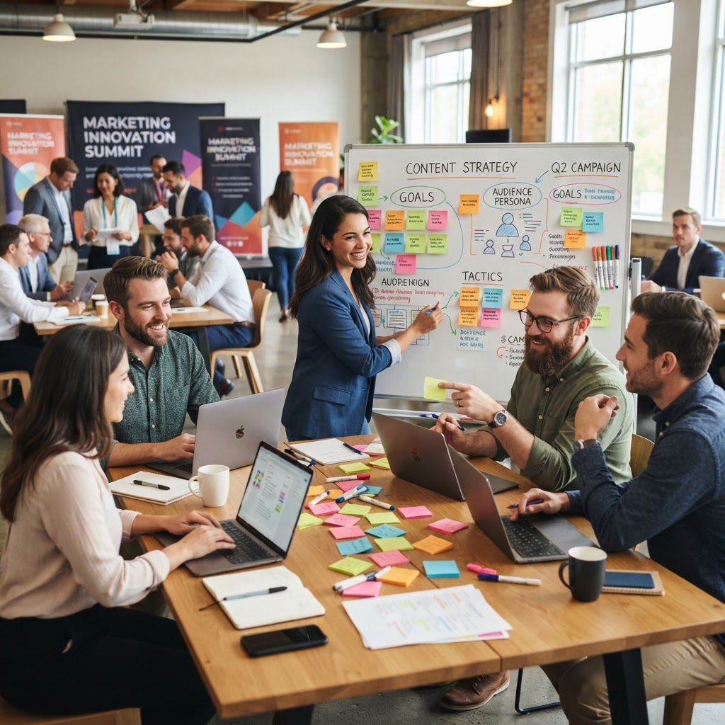Hands-on marketing workshop session
